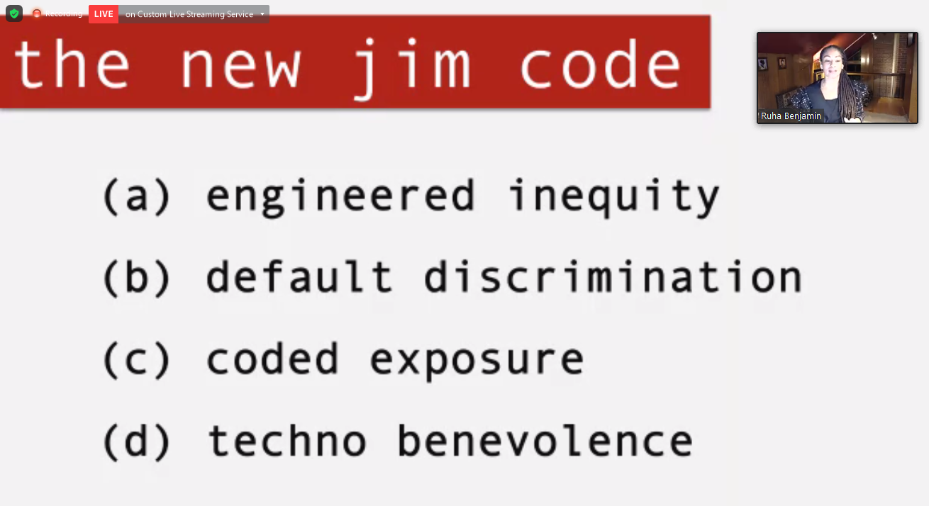 Slide about the New Jim Code