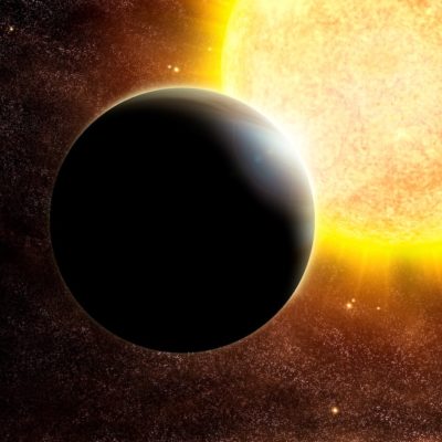 dark planet and sun