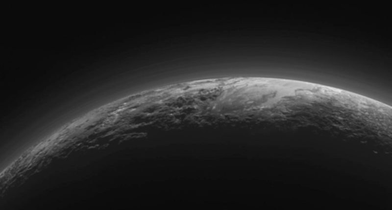 Pluto in twilight